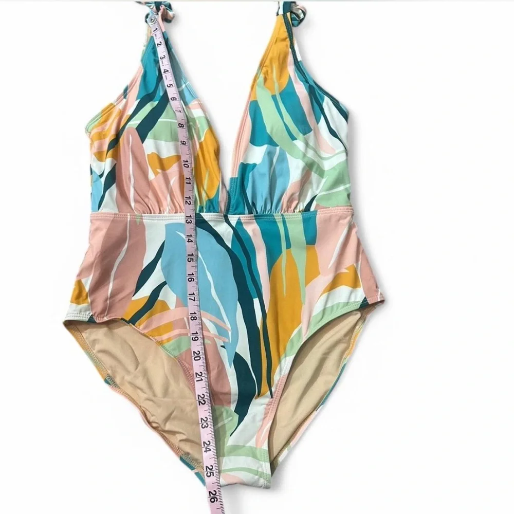 Tropical Print One Piece Swimsuit‎